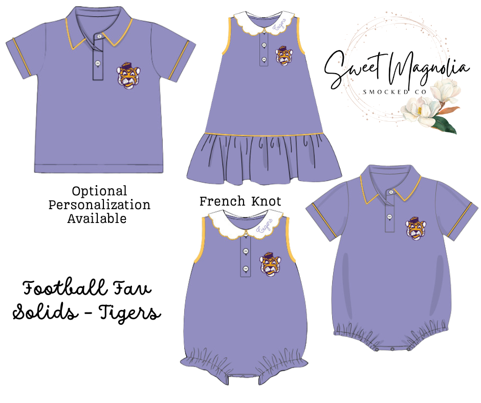 PO211-Football Fav Solids - Tigers