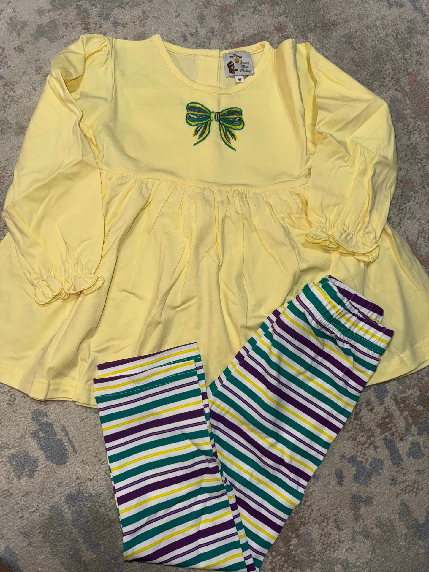 RTS-MARDI GRAS BOW PANT SETS