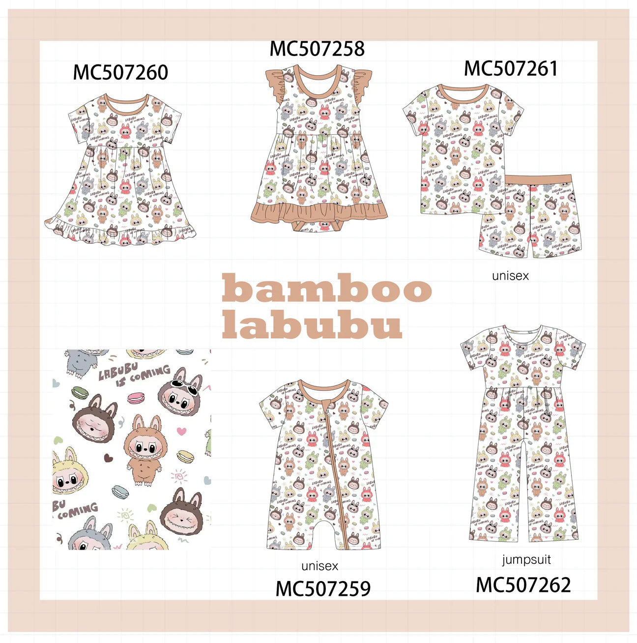 PO217-LABUBU BAMBOO PJ COLLECTION