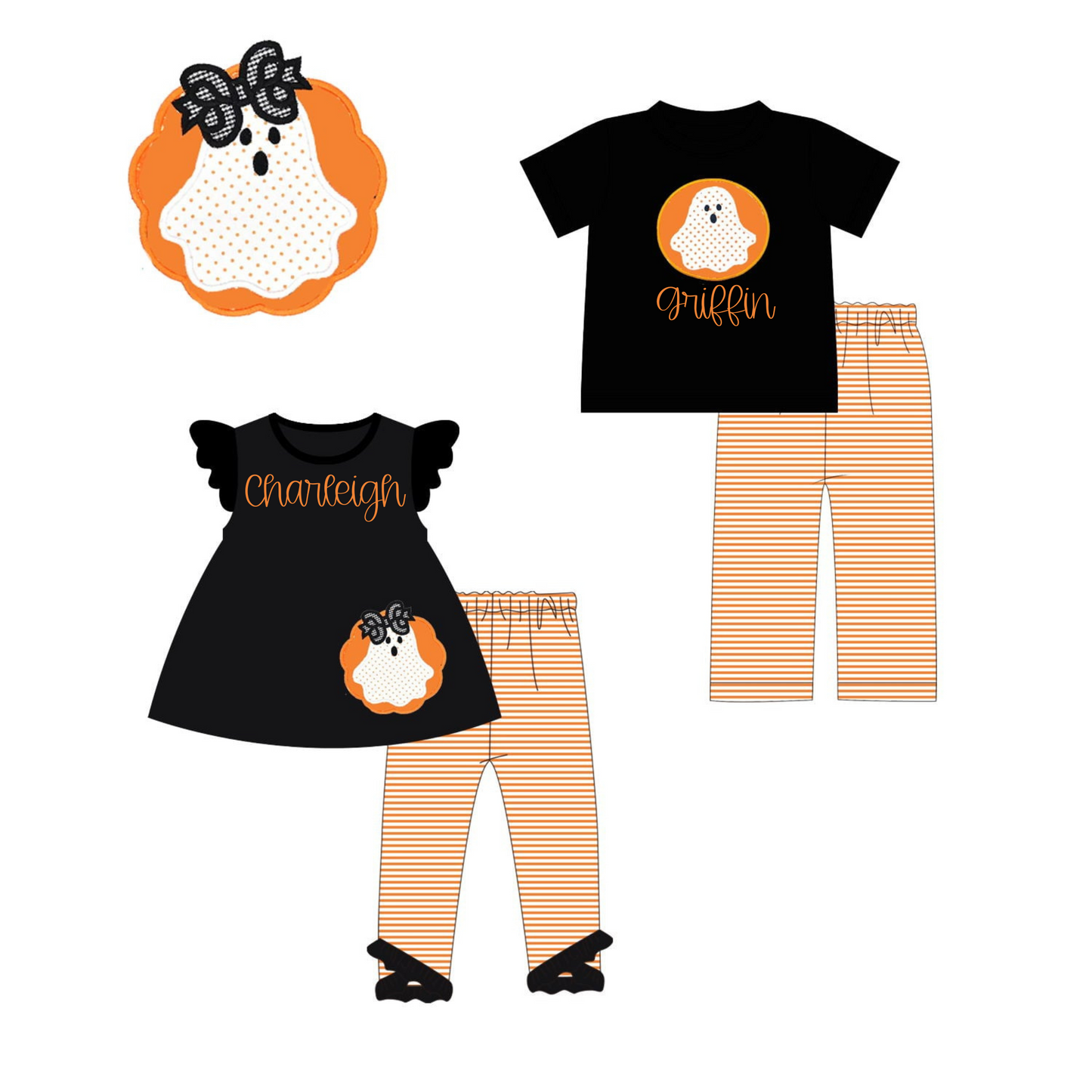 Po206-ghost pant sets