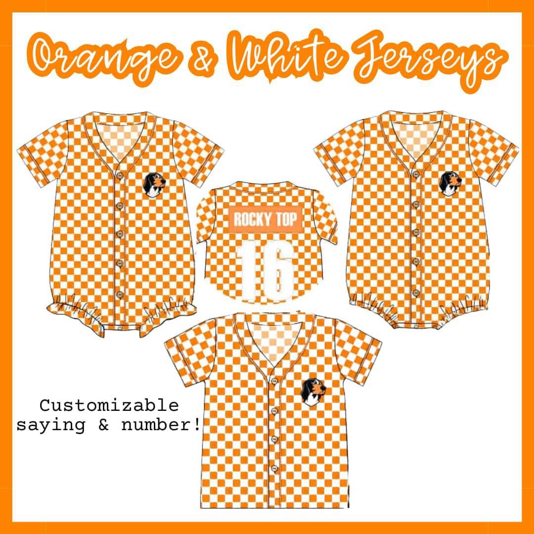 PO208-ORANGE AND WHITE JERSEY COLLECTION