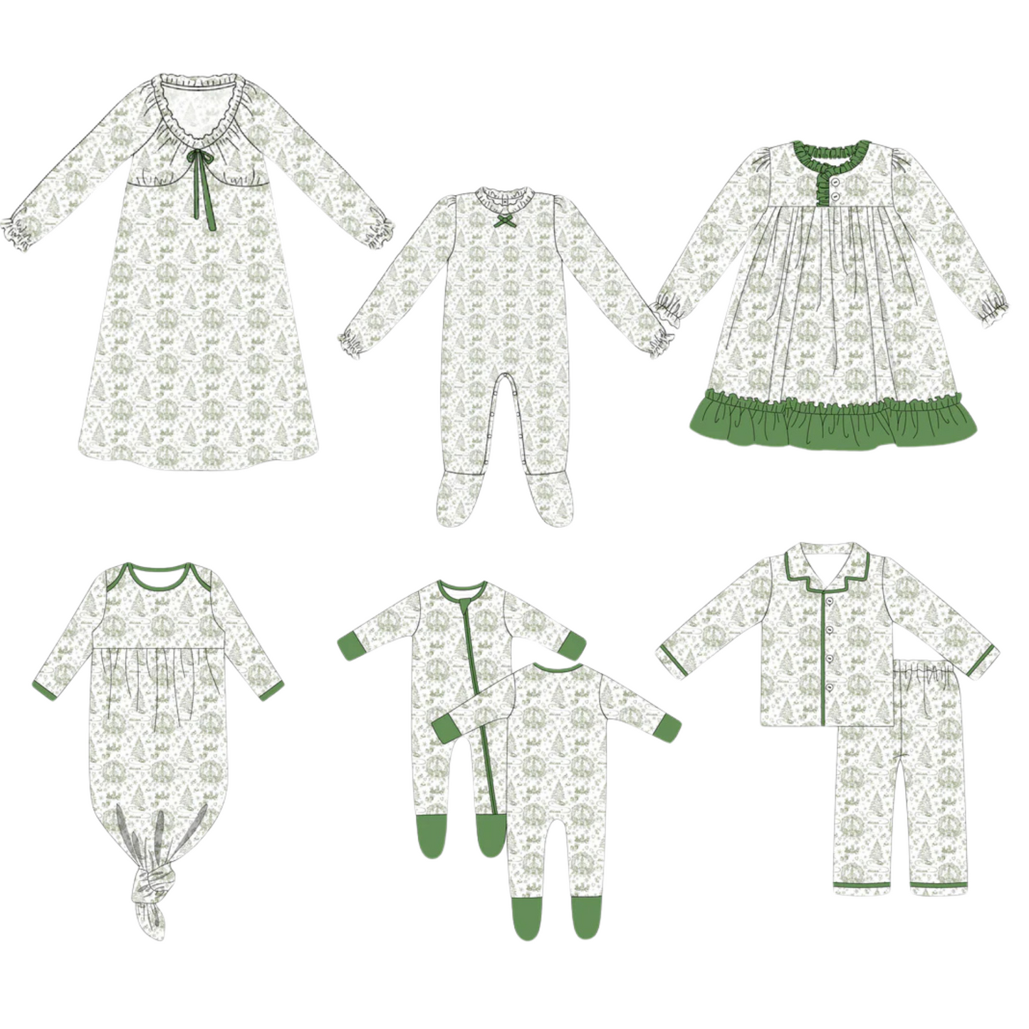 PO214-CHRISTMAS TOILE PJ COLLECTION