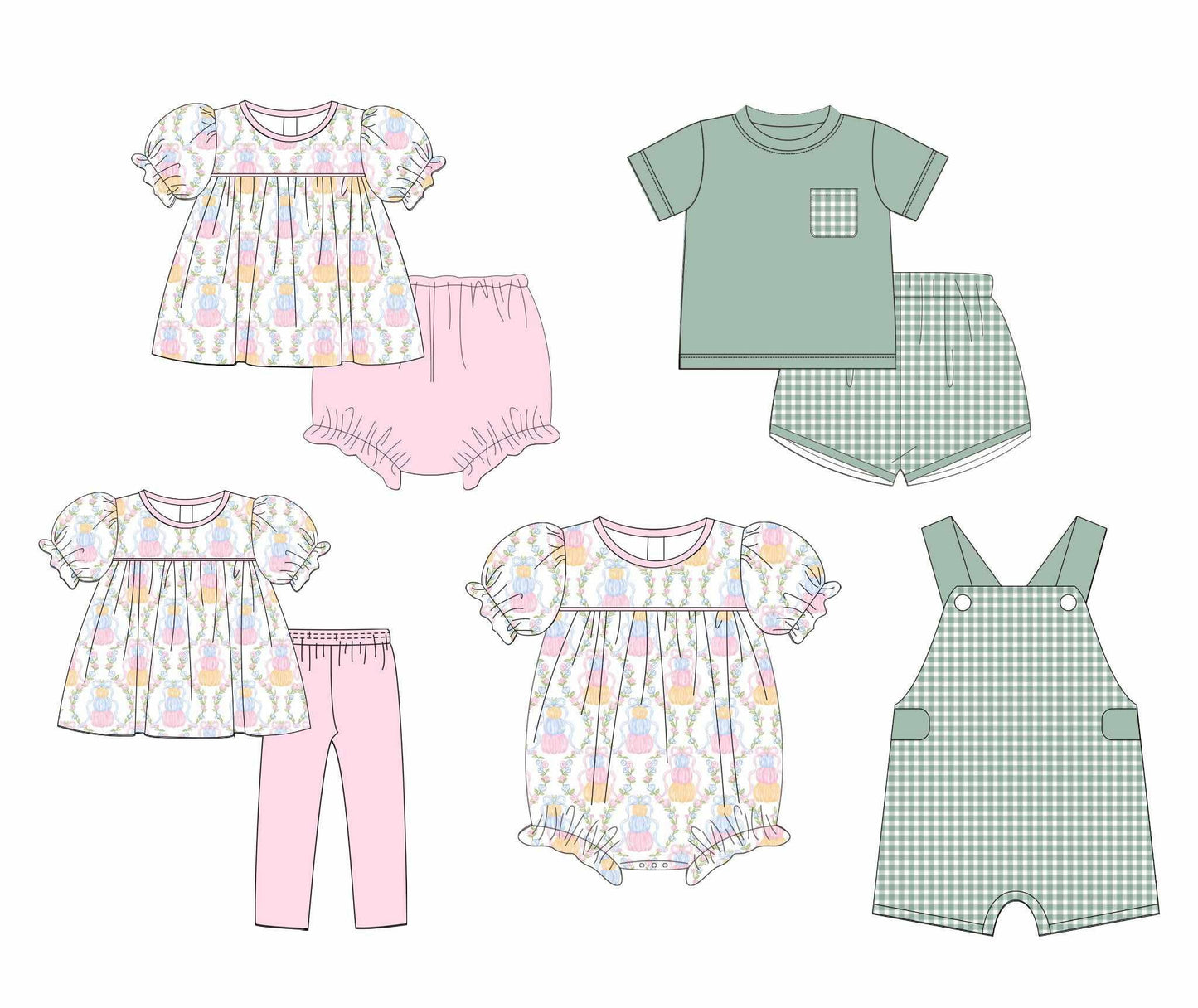 Po210-SIMPLE SAGE AND PUMPKIN COLLECTION