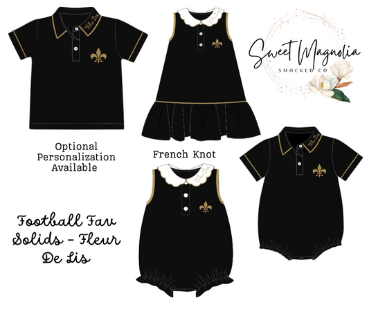 PO21--Football Fav Solids - Fleur De Lis