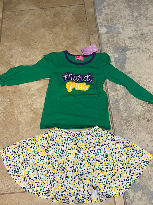 RTS-MARDI GRAS SKORT 5/6Y