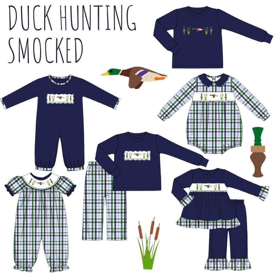 Po143-duck hunting smocked collection – Sweet Southern Smocks