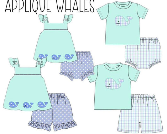 Cyber Monday-applique whale collection