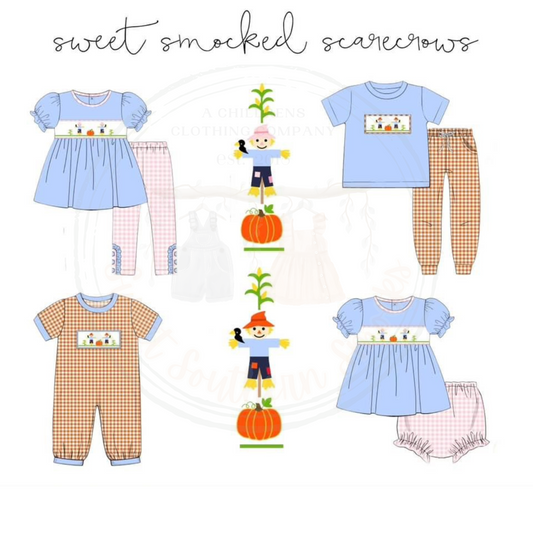 Po168-SWEET SMOCKED SCARECROW COLLECTION