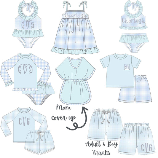 BLACK FRIDAY PO-CHILDRENS BLUE GINGHAM COLLECTION