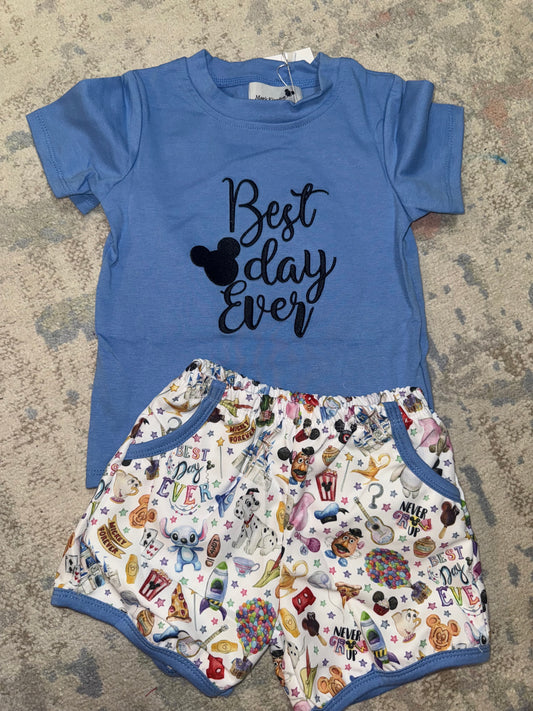 RTS-BEST DAY EVER SHORT SET 18/24M