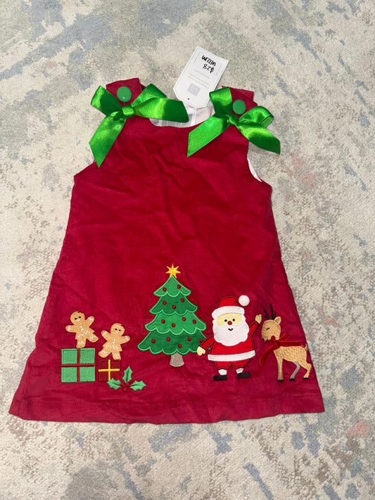 RTS-CORD SANTA DRESS 6/12M