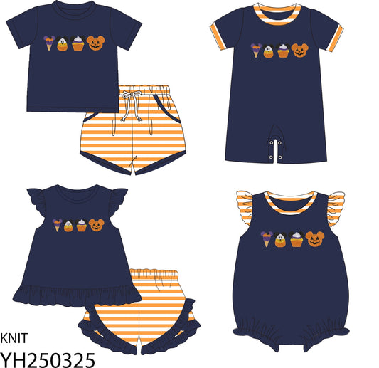 PO205-navy and orange Halloween mouse snacks