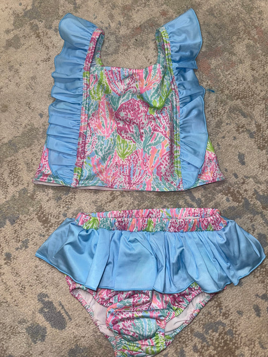 RTS-COLORFUL CORAL SWIM 7/8Y