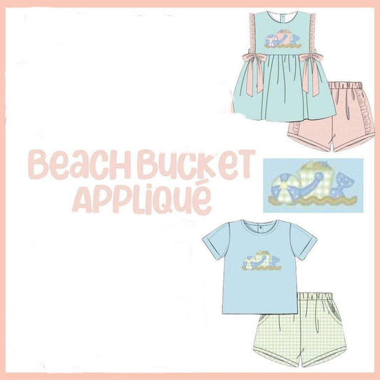 Po160-beach bucket appliqué collection