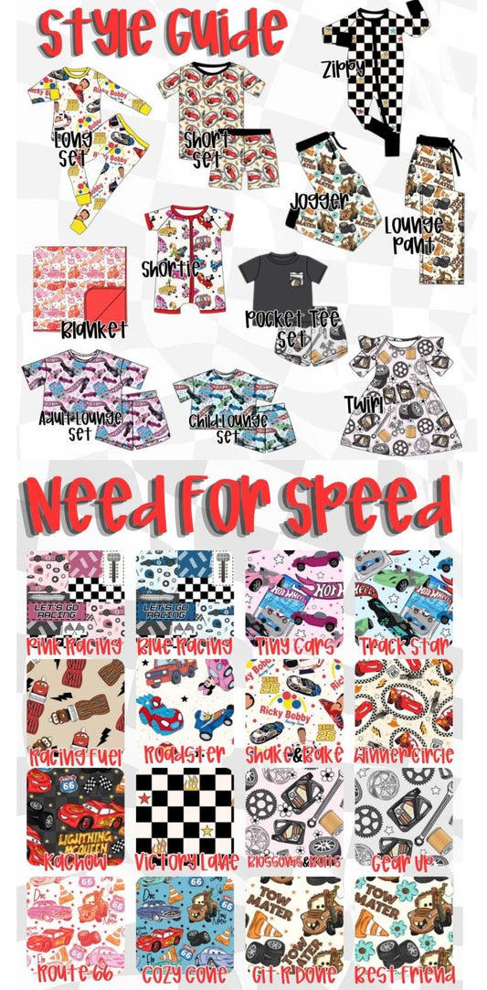 NEED FOR SPEED BAMBOO-50x50 3 LAYER BLANKET