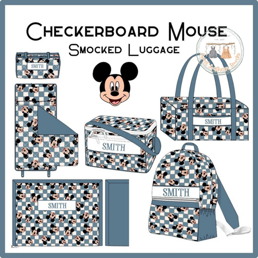 PO167-CHECKERED MOUSE LUGGAGE