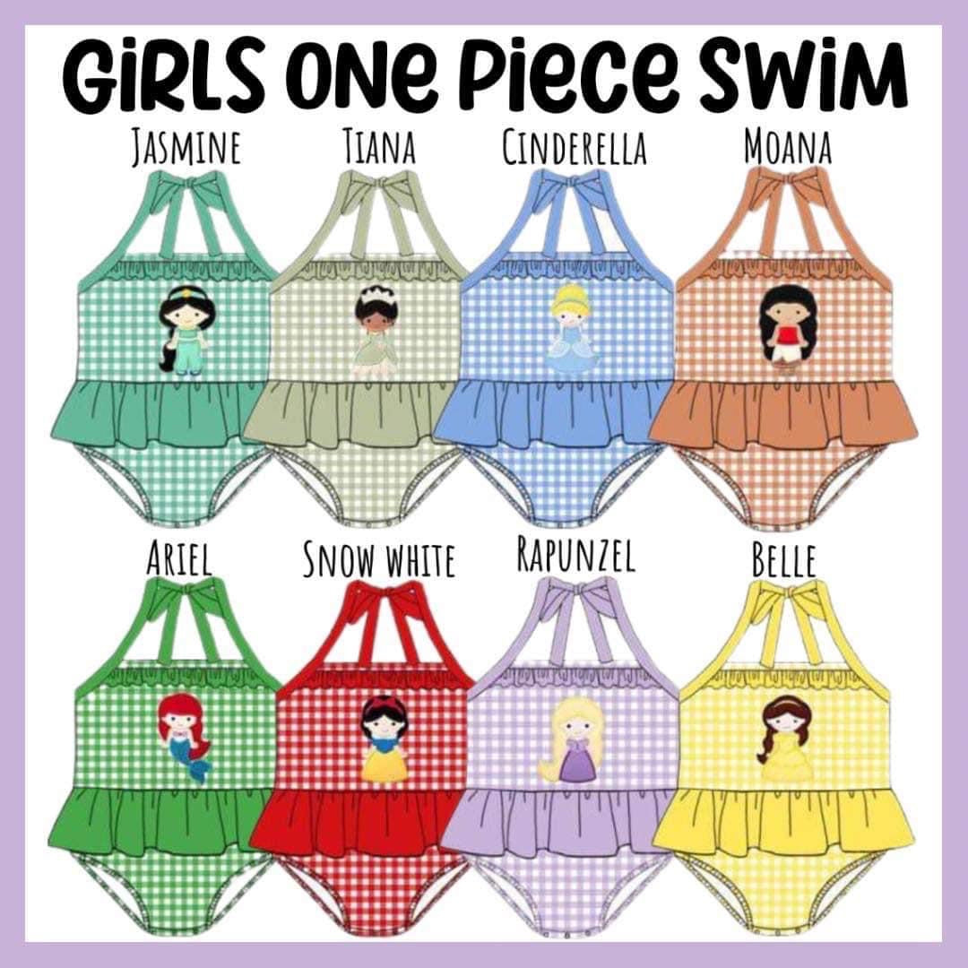 Po152-girls princess swim collection