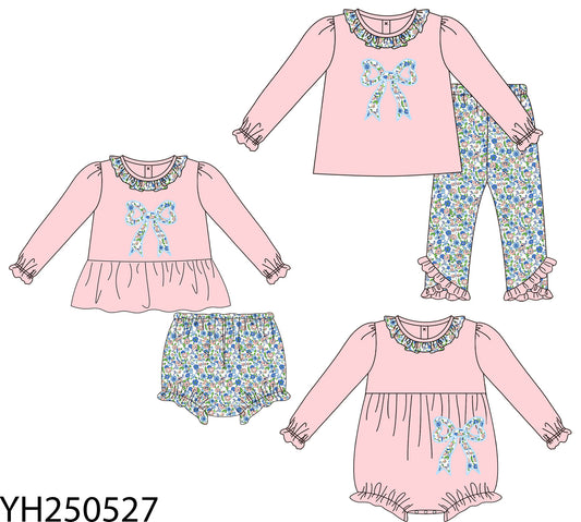 PO214-FLORAL BOW APPLIQUÉ COLLECTION