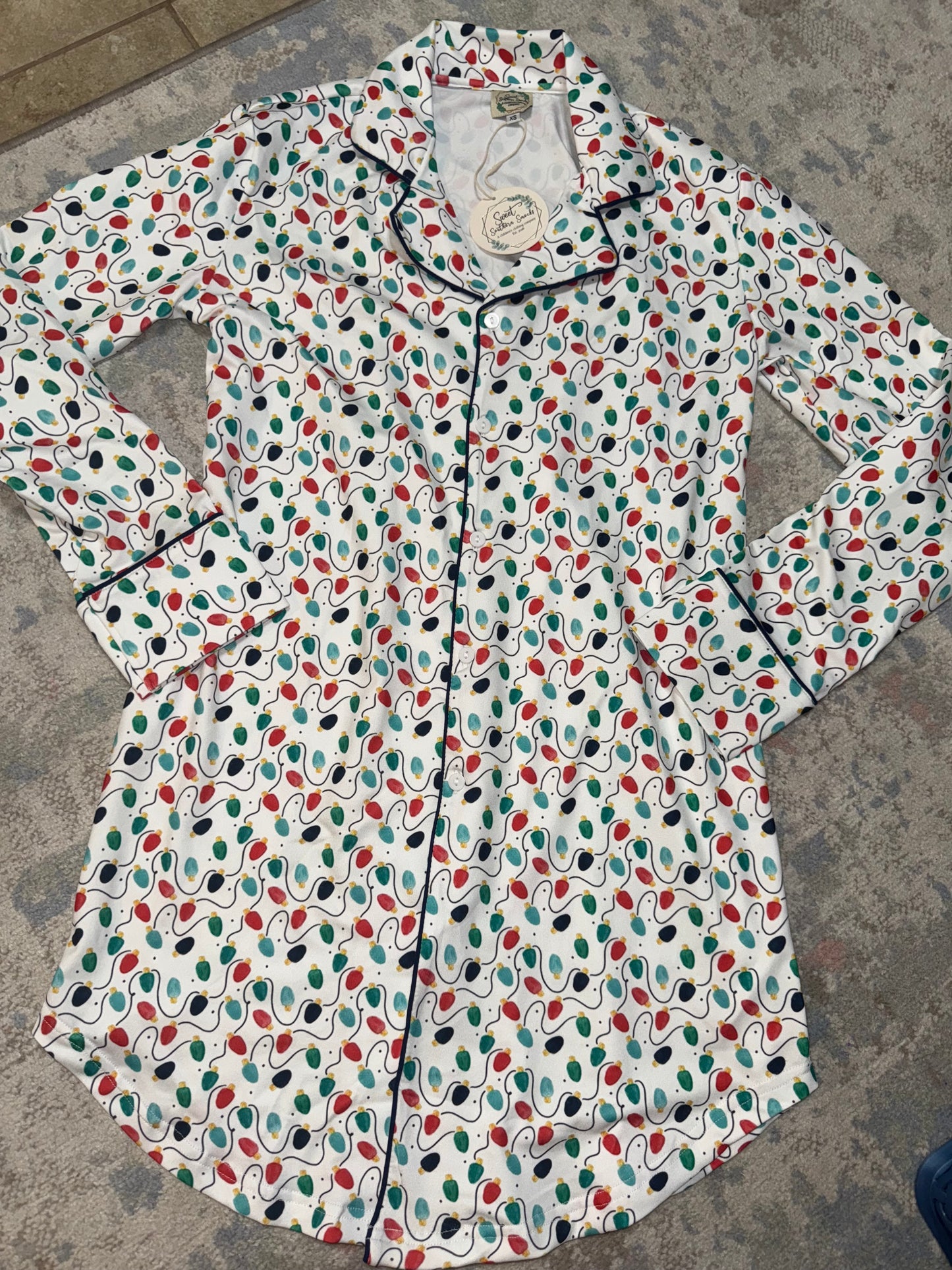 RTS-XMAS LIGHTS ADULT GOWN XS