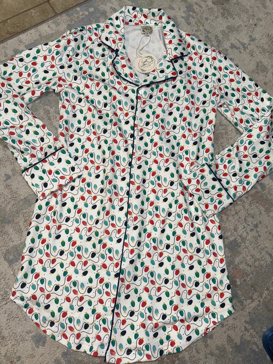 RTS-XMAS LIGHTS ADULT GOWN XS