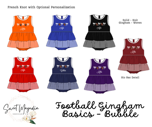 PO211-Football Gingham Basics - Bubble