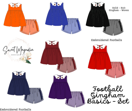 PO211-Football Gingham Basics - Set