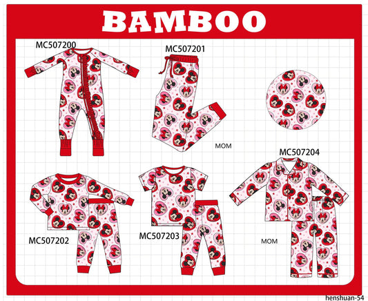 PO217-MOUSE HEART BAMBOO PJ COLLECTION
