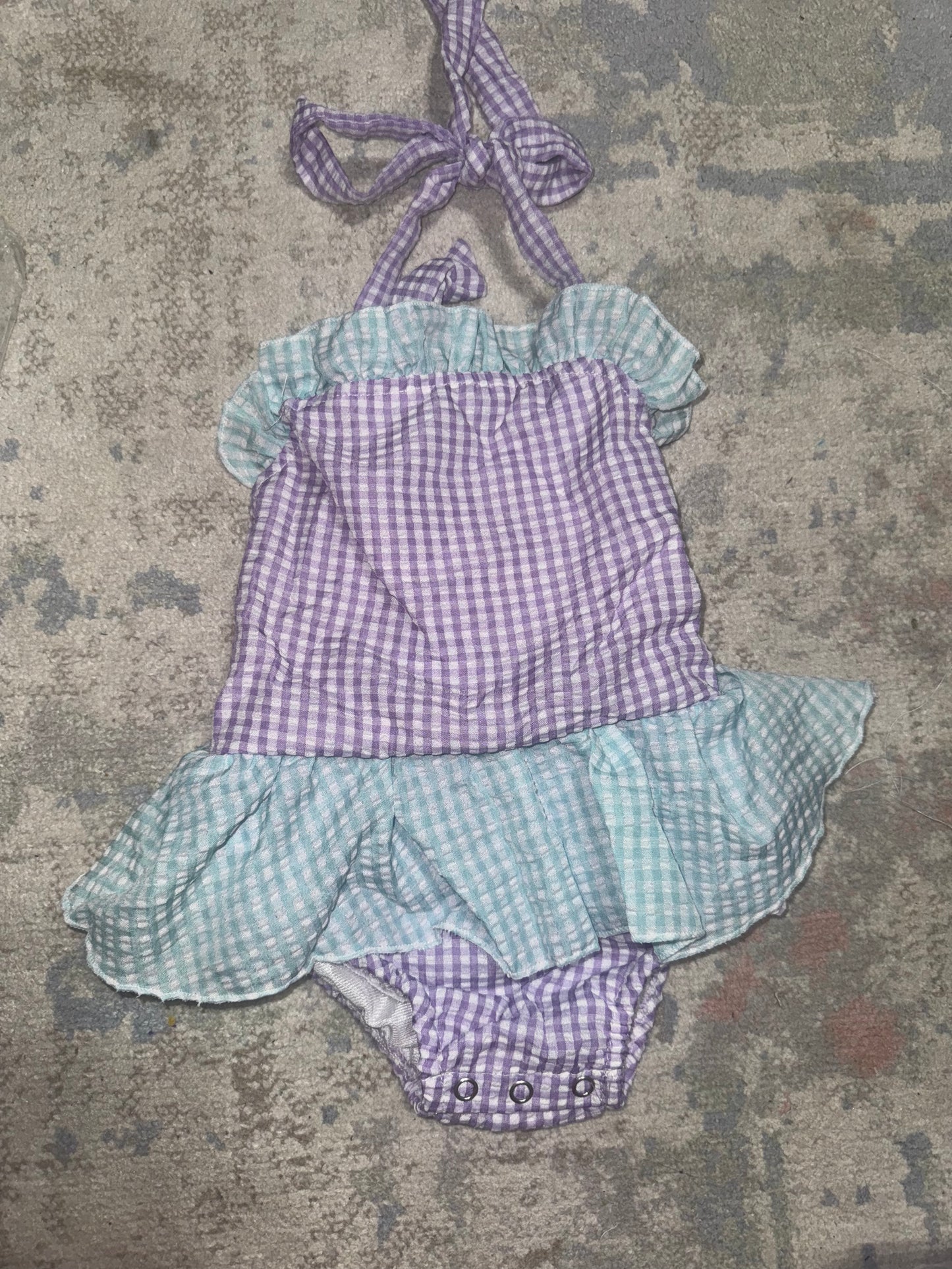 RTS-LAVENDER SEERSUCKER SWIM 12/18M
