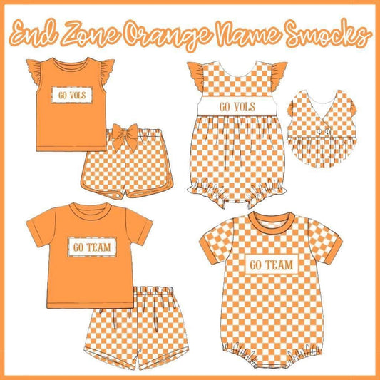 PO208-END ZONE ORANGE NAME SMOCKS COLLECTION