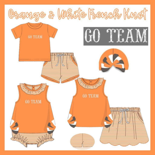 PO208-ORANGE AND WHITE  GO TEAM COLLECTION