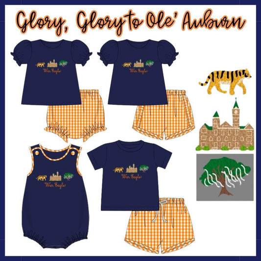 PO208-FRENCH KNOT GLORY,GLORY TO OLE’ AUBURN COLLECTION
