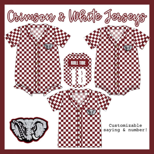 PO208-CRIMSON AND WHITE JERSEY COLLECTION