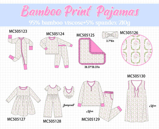 PO210-PINK SANTA BAMBOO PJ COLLECTION
