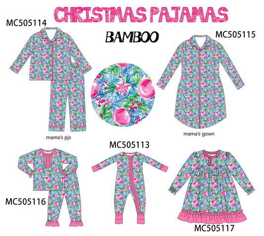 PO210-PINK ORNAMENT BAMBOO PJ COLLECTION