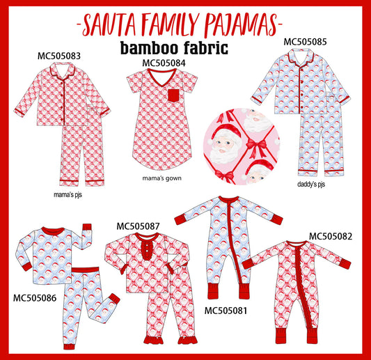 PO210-FAMILY SANTA BAMBOO PJ COLLECTION