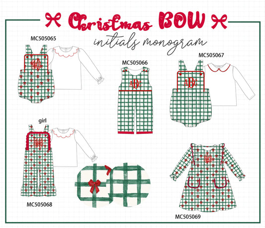 PO210-PLAID CHRISTMAS BOW COLLECTION