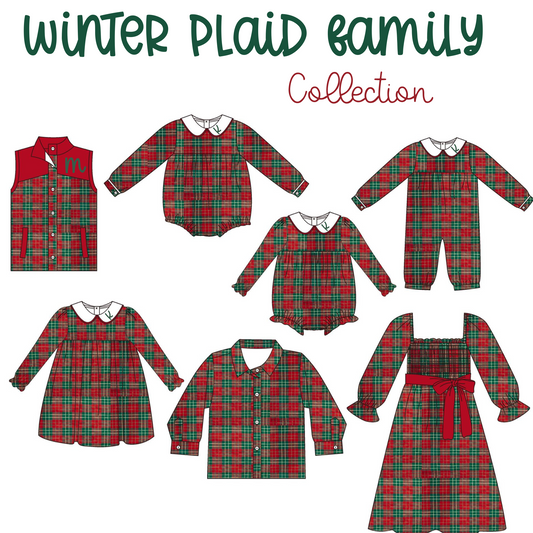 PO214-WINTER PLAID FAMILY COLLECTION