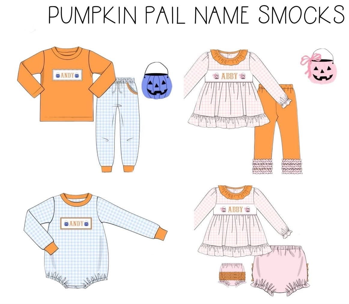 PO212-PUMPKIN NAME SMOCKS