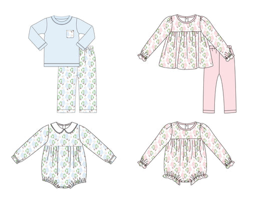 PO214-PINK/BLUE SANTA COLLECTION