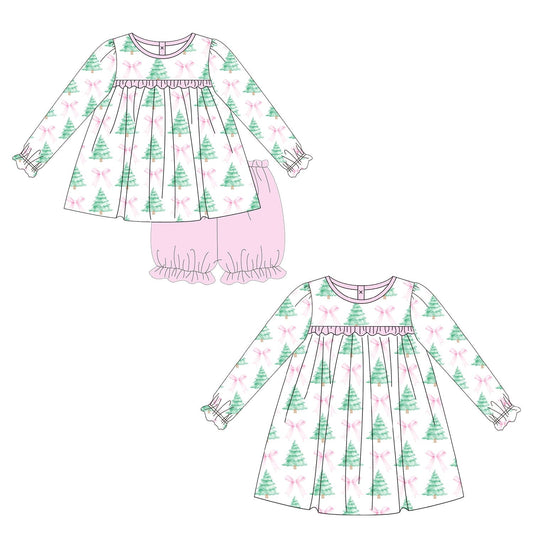 Po211-PINK BOWS AND CHRISTMAS TREE COLLECTION